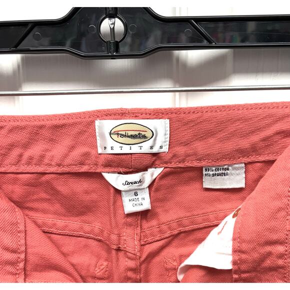 Talbots Petites Jeans, Coral Cropped Ankle Pants, Women's Size 6P - Picture 4 of 4